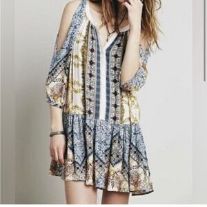 Free people portobello road boho split sleeve dress S